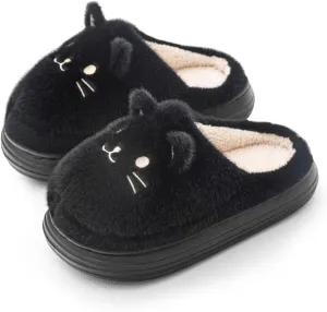 Cute Cat Slippers - Kawaii Animal Fluffy, Plush Warm Cozy House Slippers for Women and Men