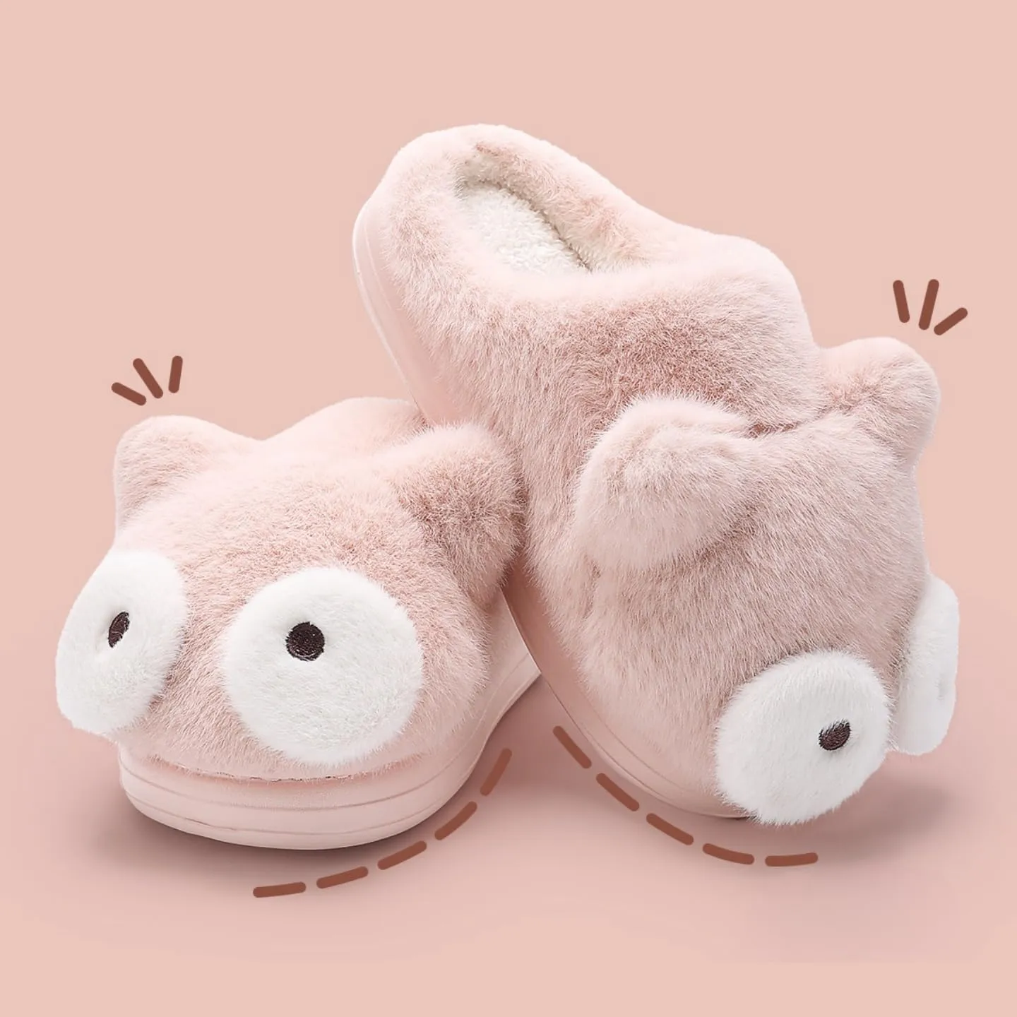 Cute Cat Slippers - Kawaii Animal Fluffy, Plush Warm Cozy House Slippers for Women and Men