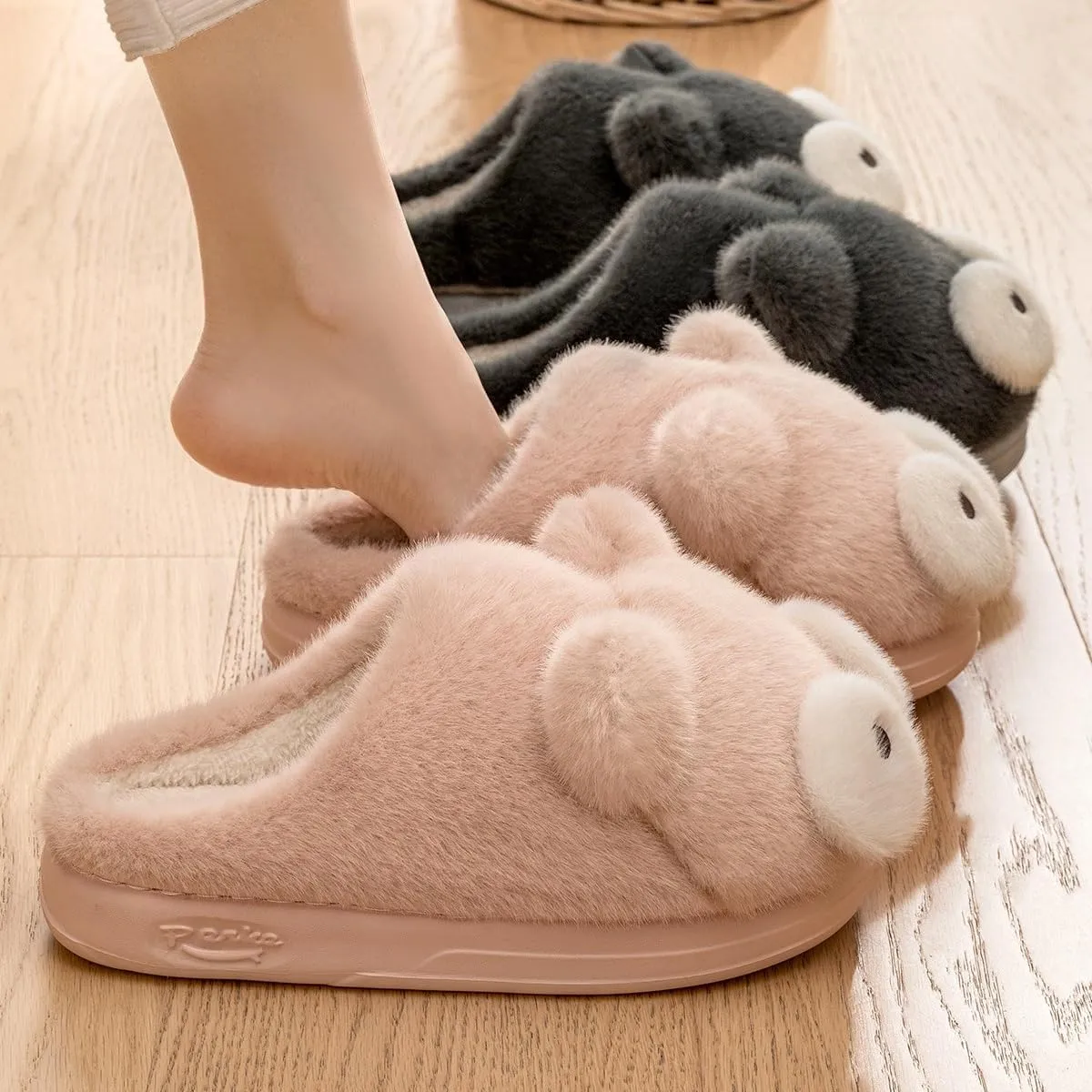 Cute Cat Slippers - Kawaii Animal Fluffy, Plush Warm Cozy House Slippers for Women and Men