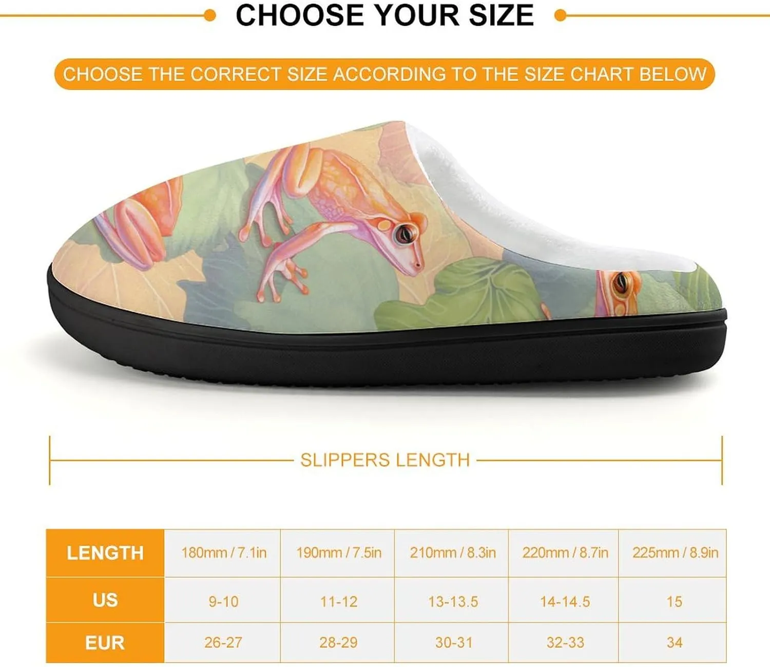 Cute Frog Kids Slippers for Girls Boys Winter Warm Plush Slip On House Slippers for Indoor Outdoor