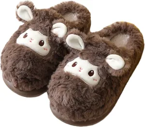 Cute Sheep Slipper Men's and Women's Cotton Slippers Animal Slippers Soft Home Slippers Adult Warm Slippers…