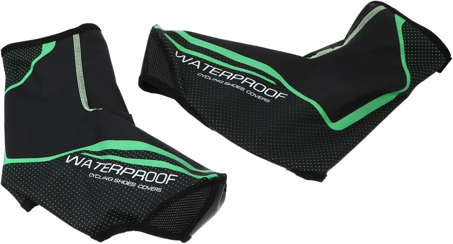 Cycling Shoe Covers for Winter Men's Women's Waterproof Overshoes Windproof Windproof Reflective Strips for Safety Black
