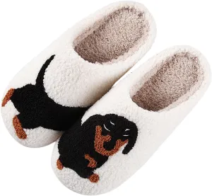 Dachshund Slippers for Women Chicken Slippers for Women Memory Foam Owl Slippers Cute Animal Dog Slipper Fluffy Shoes