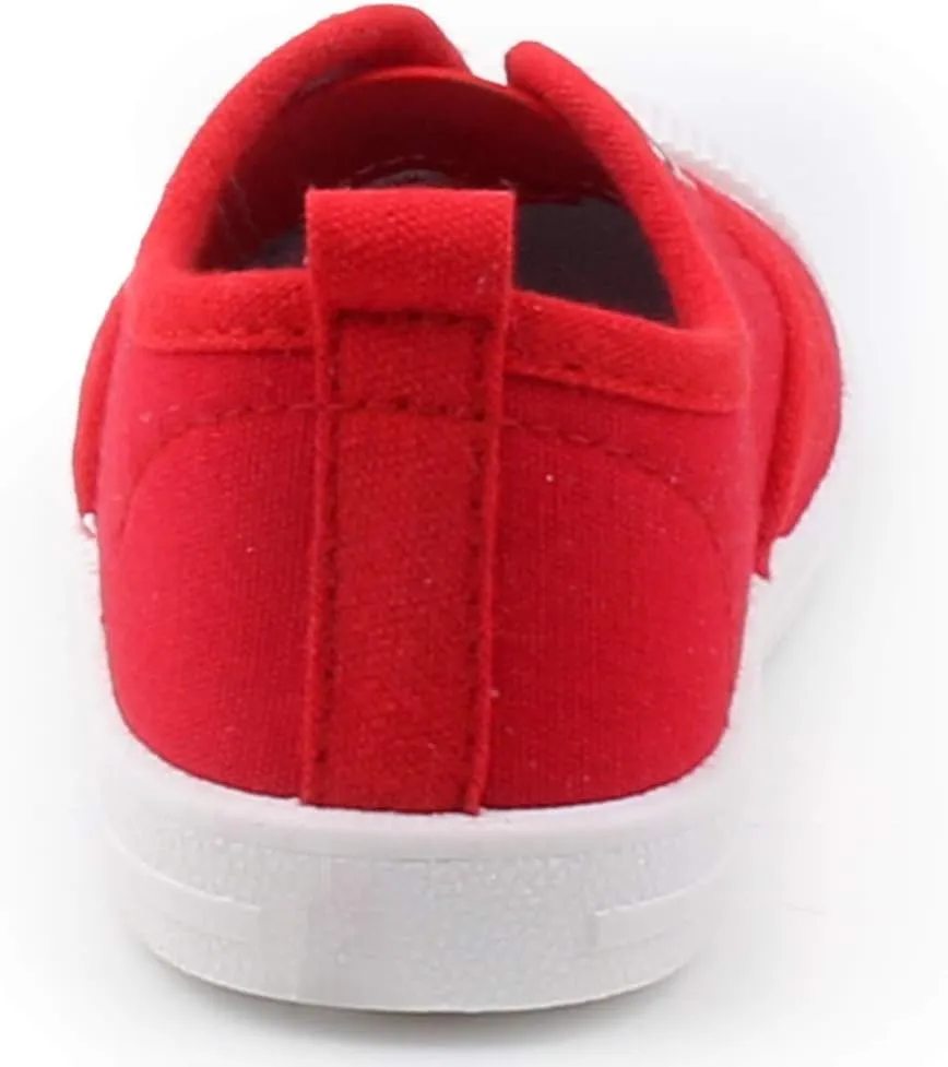DADAWEN Boy's Girl's Candy Color Canvas Slip-On Lightweight Sneakers Cute Casual Running Shoes