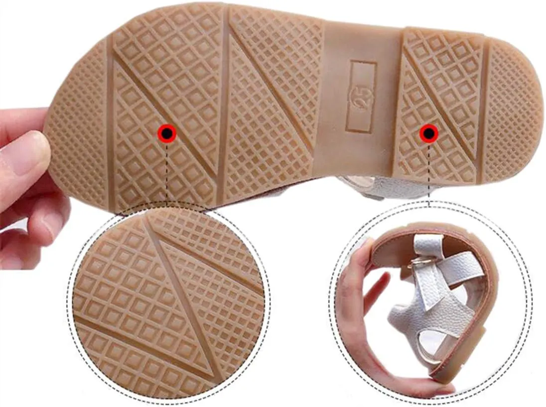 DADAWEN Girl's Summer Water Sandals Strappy Comfort Soft Flat Sandal (Toddler/Little Kid)