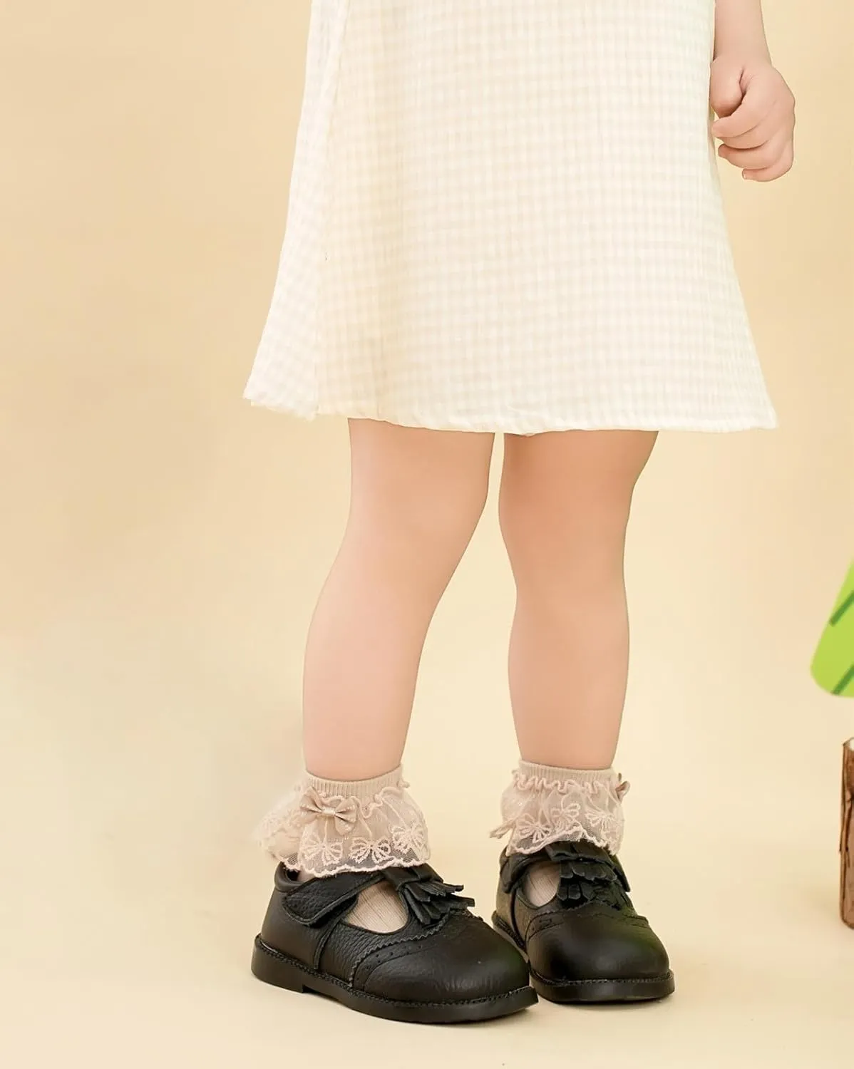 DADAWEN Toddler Girls Mary Jane Flats Dress Shoes Comfort Oxfords Wedding Church Party Dress Shoe School Uniform Shoes Loafer Flats