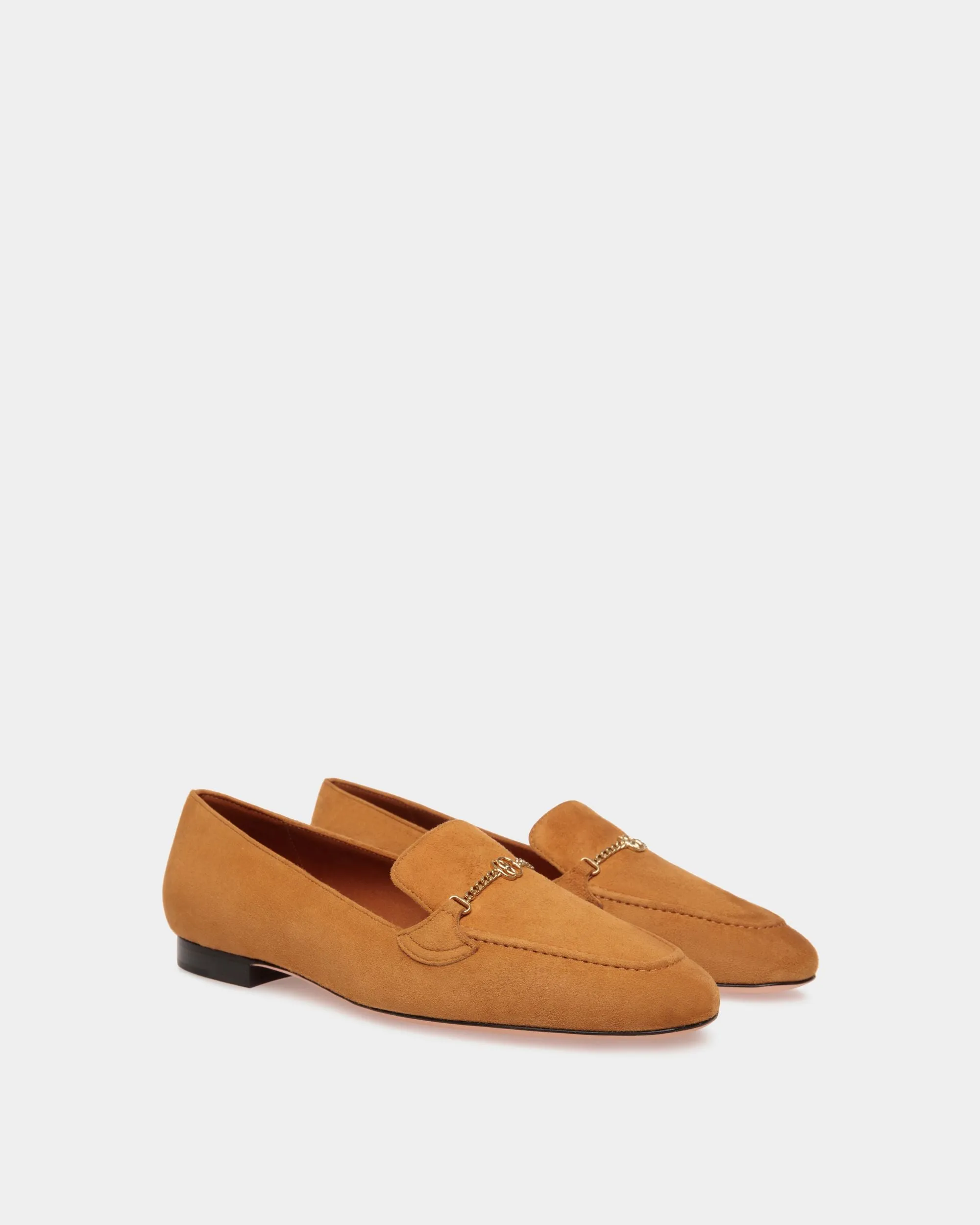 Daily Emblem Loafer in Brown Suede