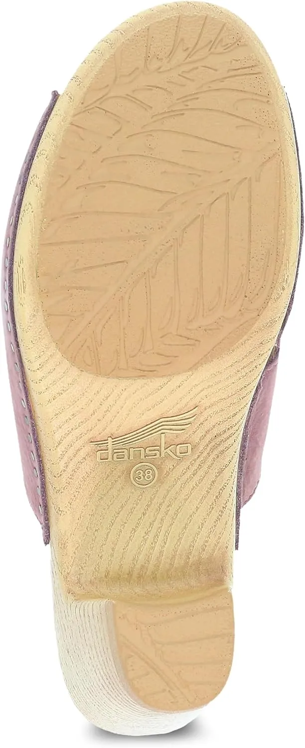 Dansko Tandi Peep Toe Sandal for Women - Soft Leather Treated with Scotchgard for Stain Resistance - Cushioned, Contoured Footbed for All-Day Comfort