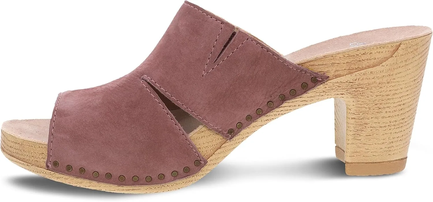 Dansko Tandi Peep Toe Sandal for Women - Soft Leather Treated with Scotchgard for Stain Resistance - Cushioned, Contoured Footbed for All-Day Comfort
