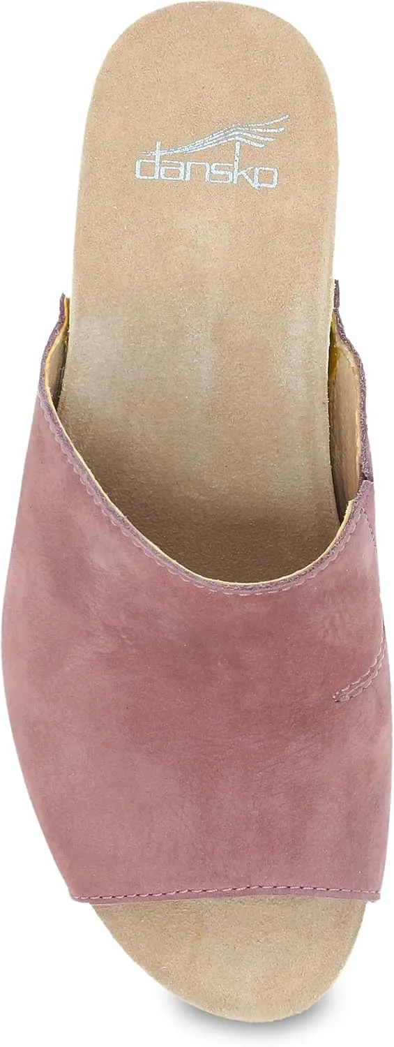 Dansko Tandi Peep Toe Sandal for Women - Soft Leather Treated with Scotchgard for Stain Resistance - Cushioned, Contoured Footbed for All-Day Comfort