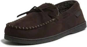 Dearfoams Gifts for Men, Dad, Brother, Husband - Men's Moccasin Slippers - Breathable Memory Foam Toby Men's Slipper