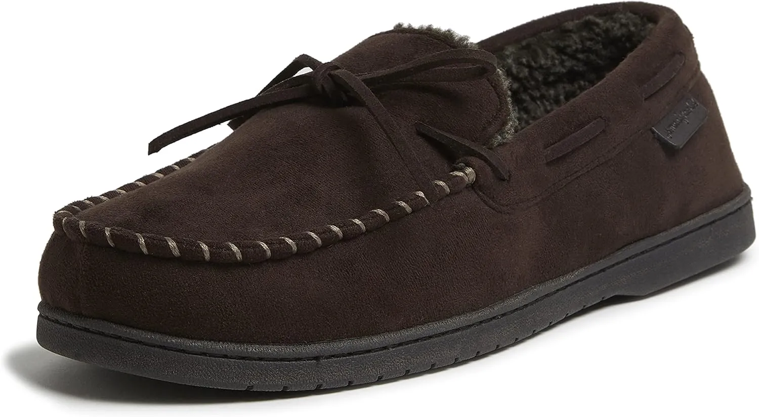 Dearfoams Gifts for Men, Dad, Brother, Husband - Men's Moccasin Slippers - Breathable Memory Foam Toby Men's Slipper