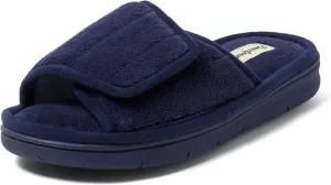 Dearfoams Women's Adjustable Indoor/Outdoor Machine Washable Memory Foam Slide