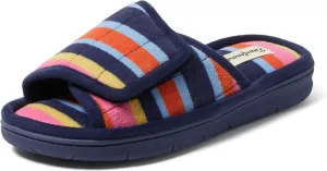 Dearfoams Women's Adjustable Indoor/Outdoor Machine Washable Memory Foam Slide