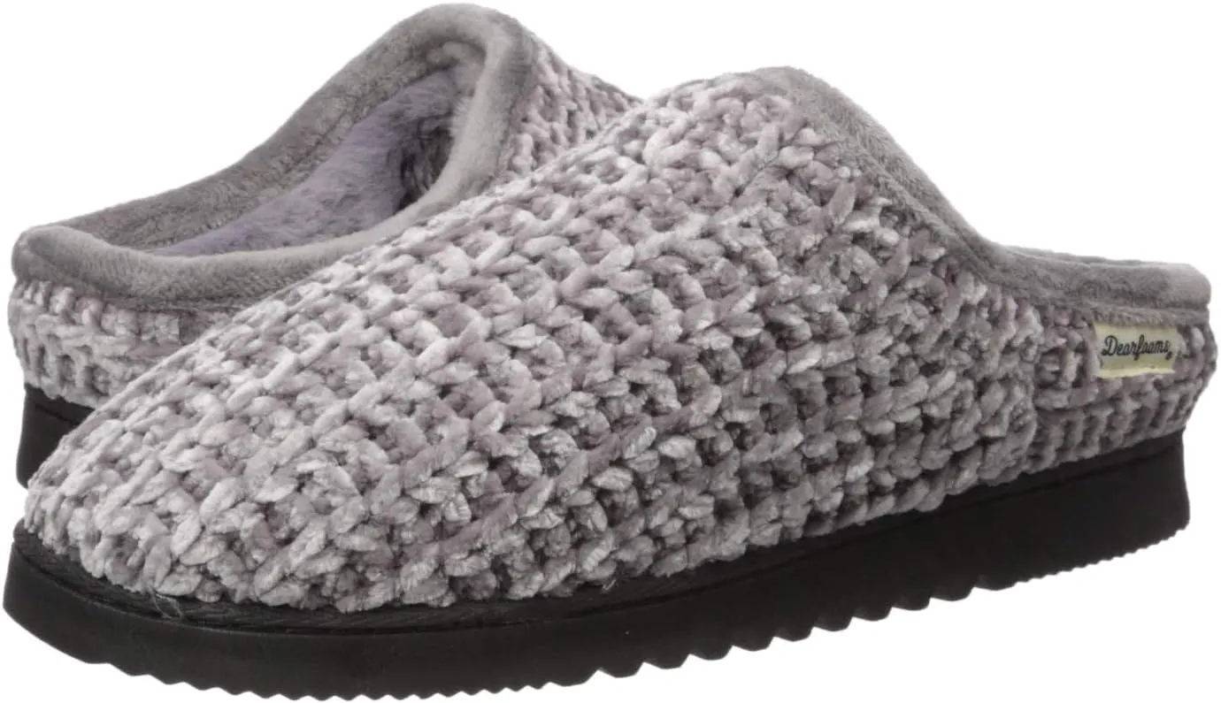 Dearfoams Women's Chenille High Vamp Clog Slipper