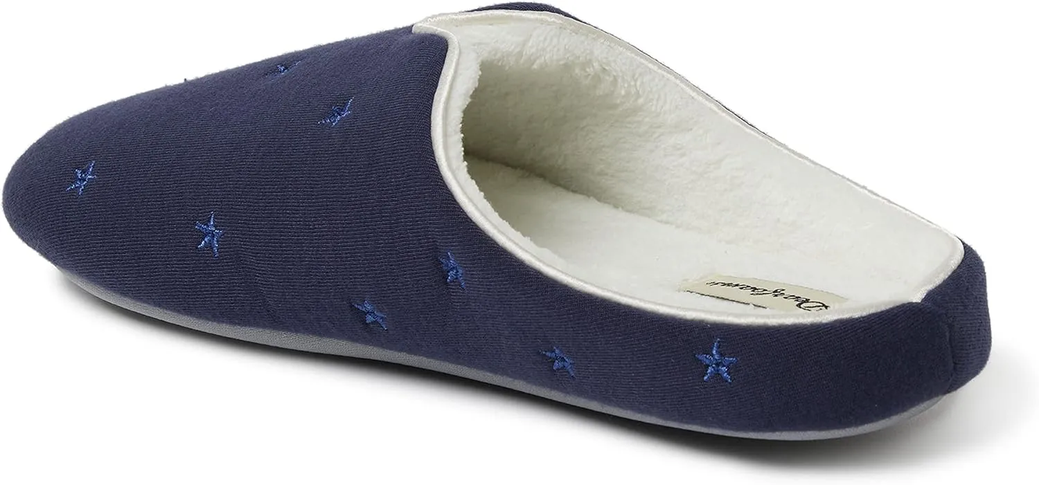 Dearfoams Women's Dori Cozy Jersey Notch Clog Slipper