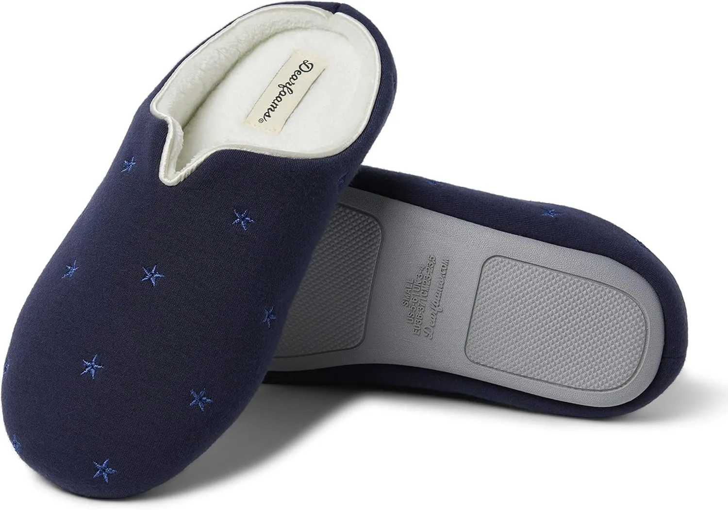 Dearfoams Women's Dori Cozy Jersey Notch Clog Slipper