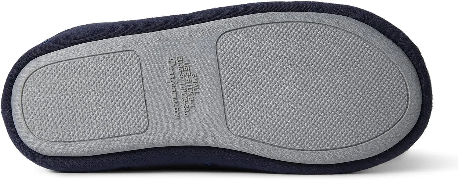 Dearfoams Women's Dori Cozy Jersey Notch Clog Slipper