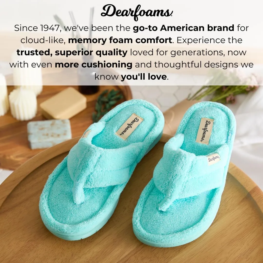 Dearfoams Women's Melanie Terry Thong Slipper