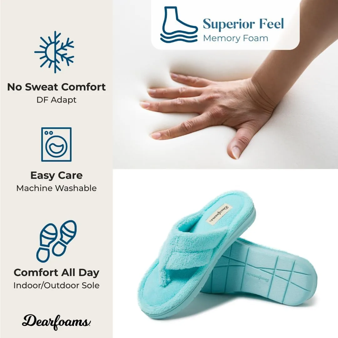 Dearfoams Women's Melanie Terry Thong Slipper