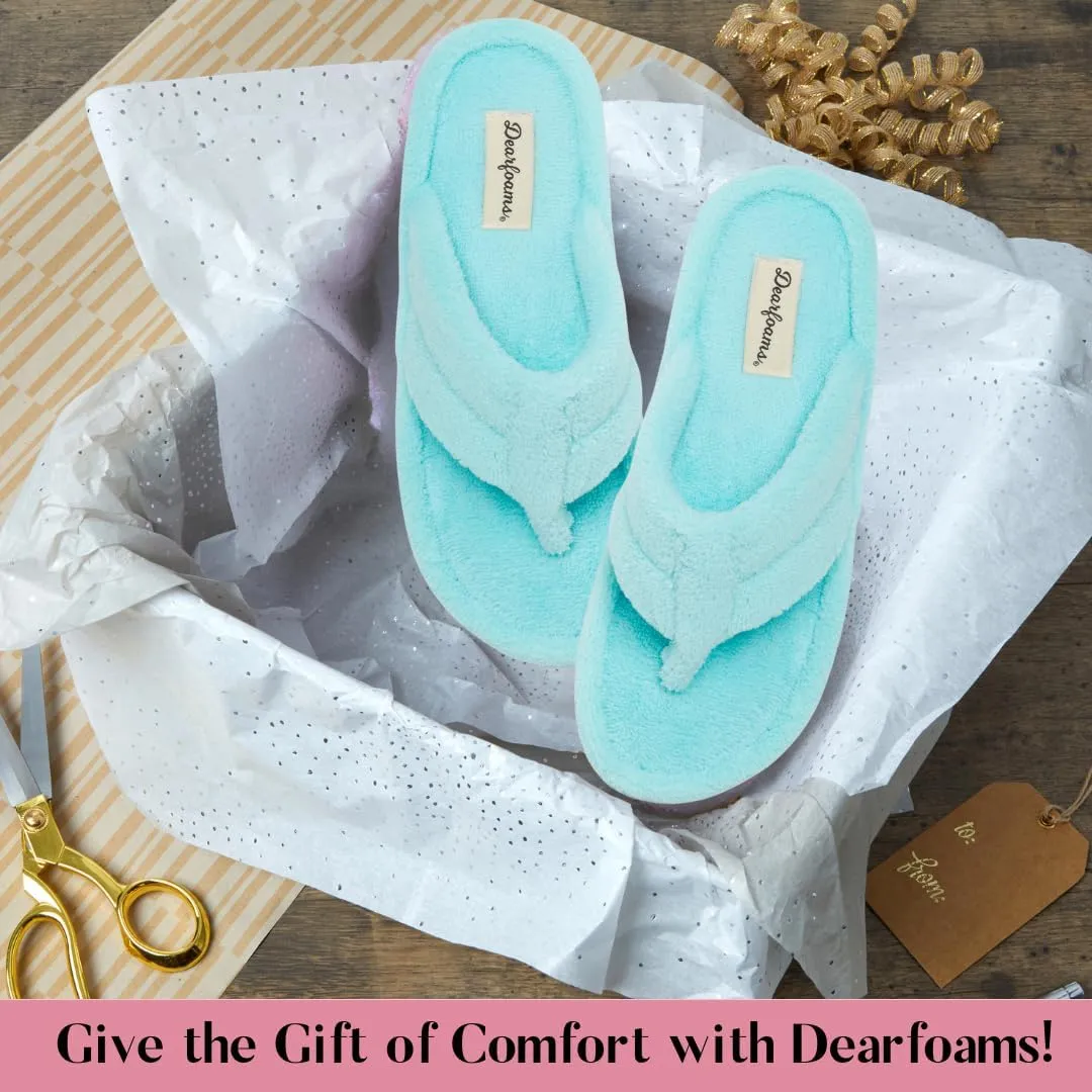 Dearfoams Women's Melanie Terry Thong Slipper