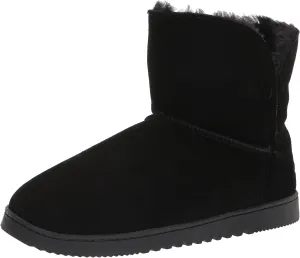 Dearfoams Women's Paige Suede Bootie Slipper