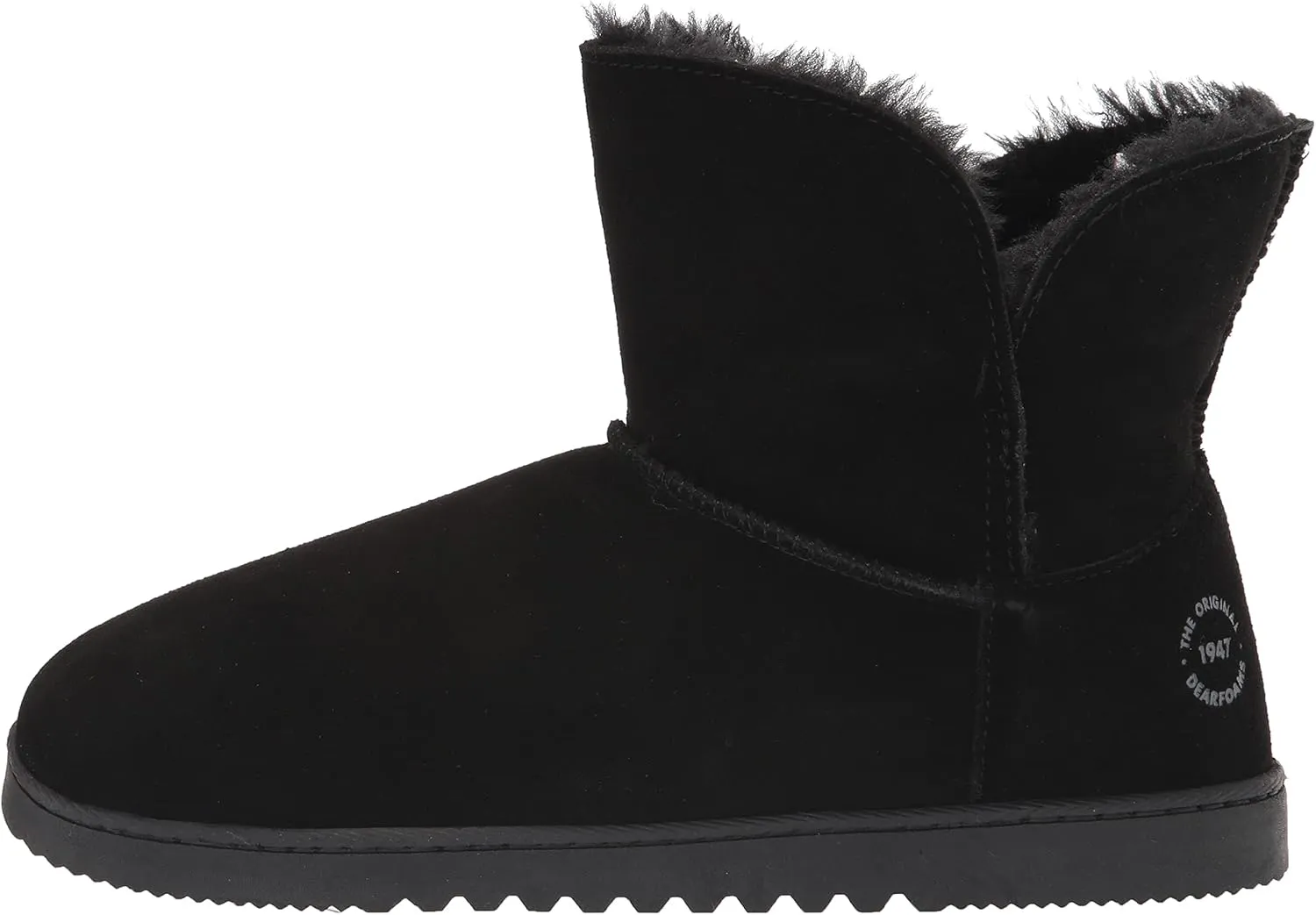 Dearfoams Women's Paige Suede Bootie Slipper