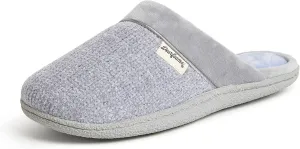 Dearfoams Women's Slip On Memory Foam Comfort Samatha Scuff House Slipper with Wide Widths