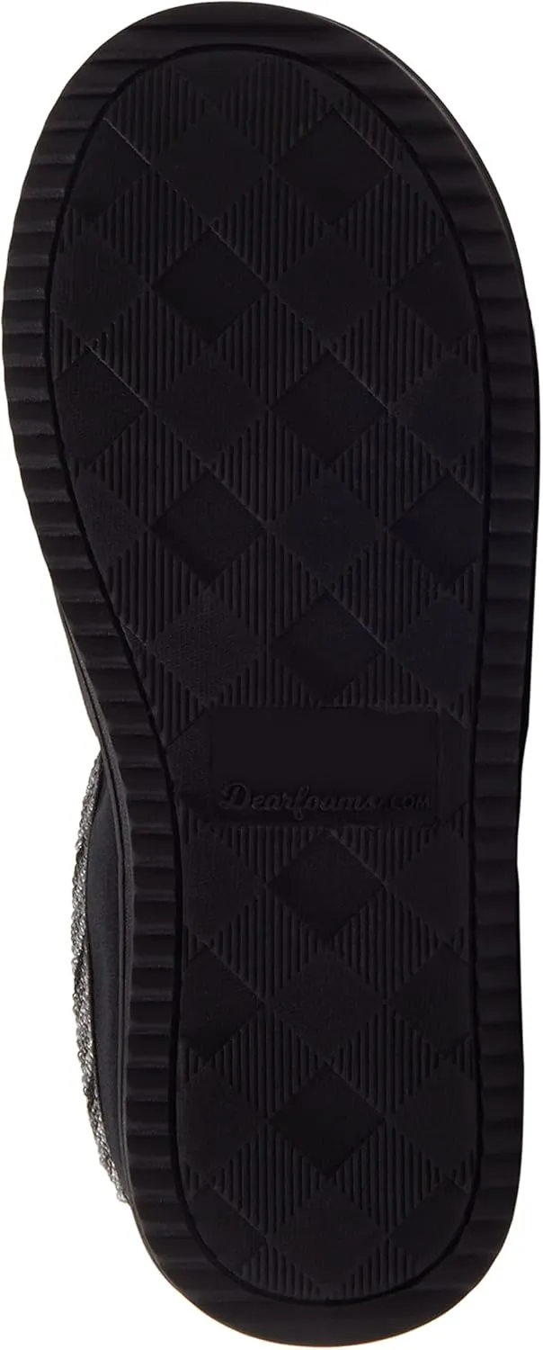 Dearfoams Women's Wren High Vamp Clog Indoor/Outdoor Memory Foam Slipper