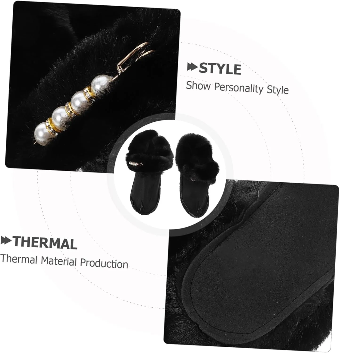 DECHOUS Thick Plush Fabric Fuzzy Liner for Slippers Warmth Cozy Inner Soles Replaceable Slipper Liner