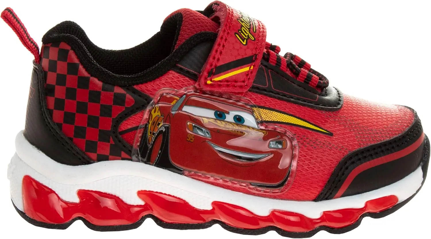 Disney Pixar Cars Boys Black/Red Lighted Sneaker (Toddler/Little Kid)