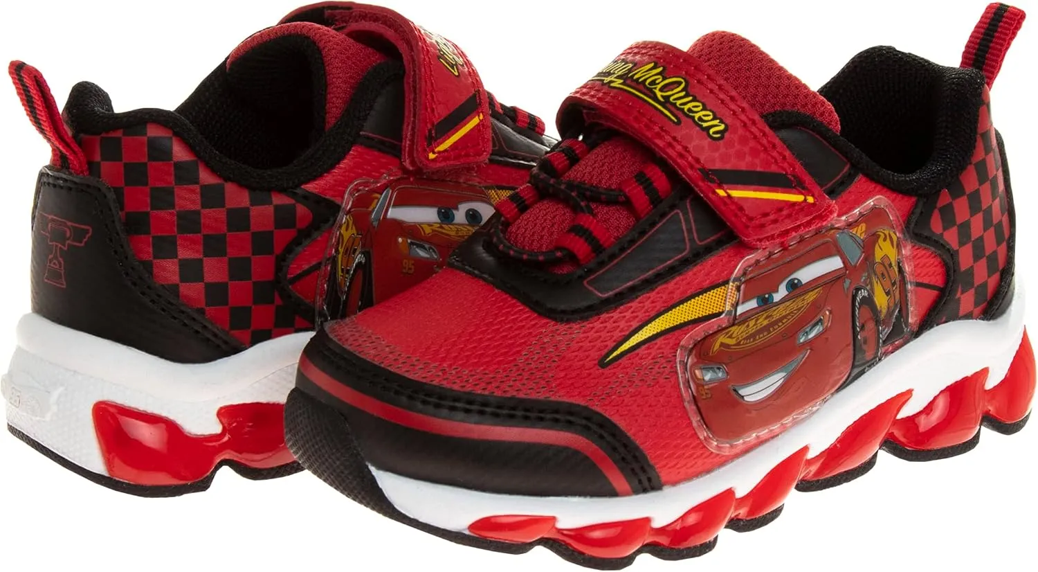 Disney Pixar Cars Boys Black/Red Lighted Sneaker (Toddler/Little Kid)