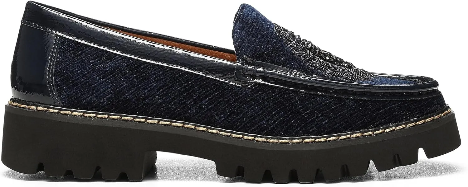 Donald Pliner Women's Hope Textured Velvet Upper, Designer, Classic Shoes, Dress Loafers