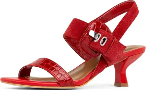 Donald Pliner Women's Keiran Soft Metallic Brush Off Heeled Sandal