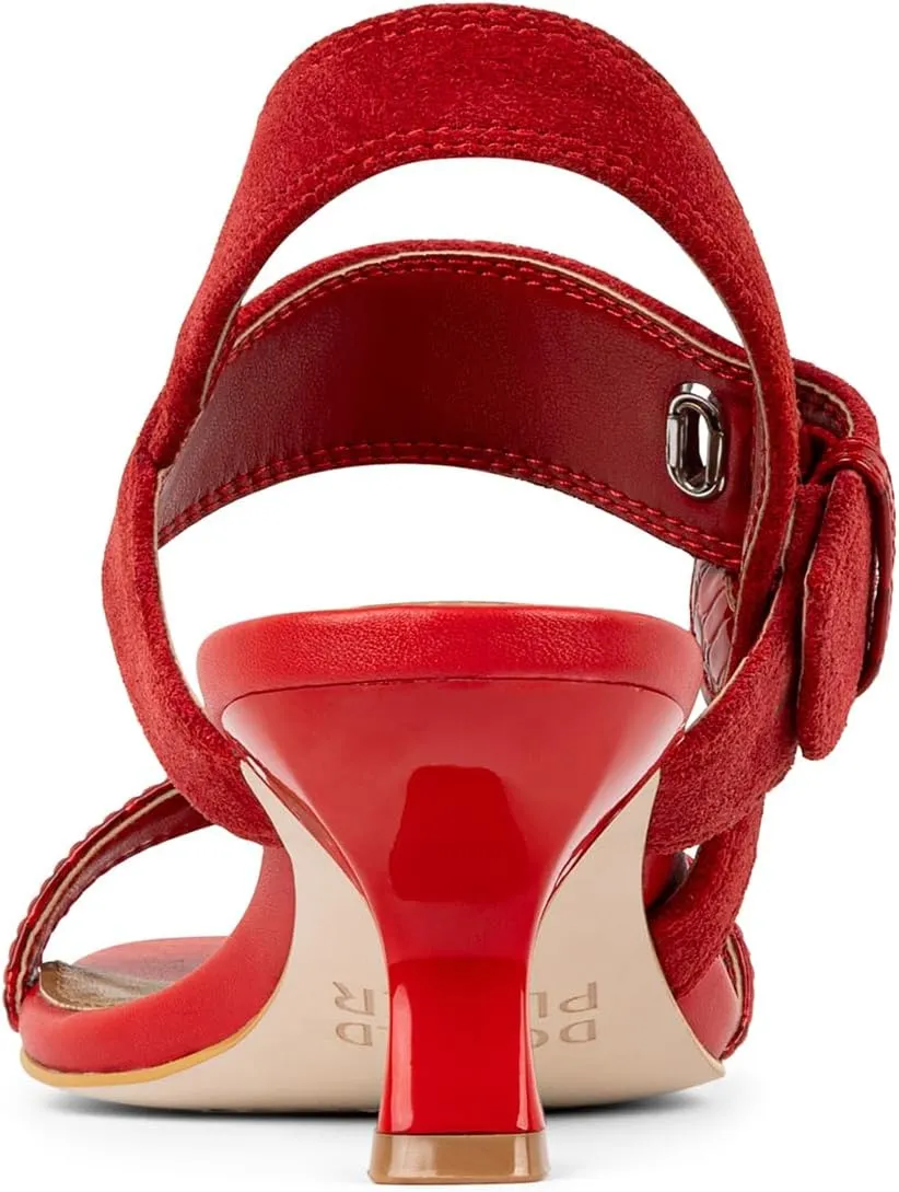 Donald Pliner Women's Keiran Soft Metallic Brush Off Heeled Sandal