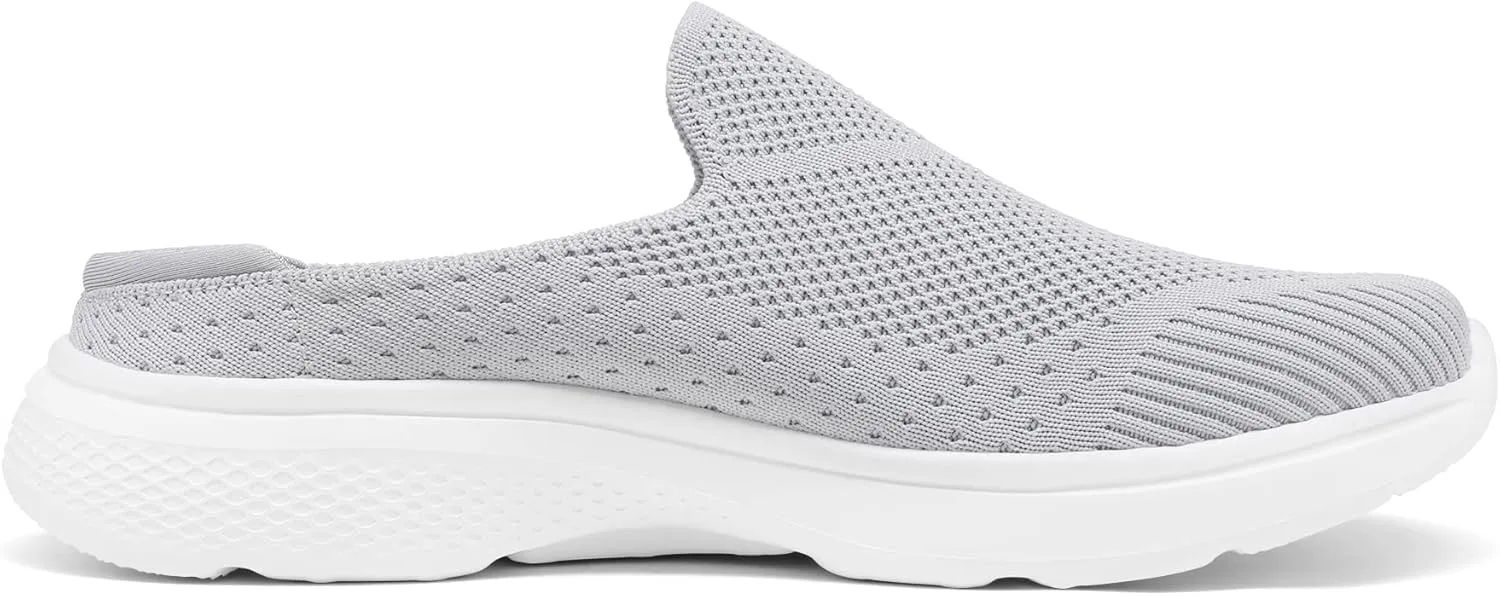 DREAM PAIRS Mules for Women Shoes Slip on Sneakers Knit Flats Lightweight Breathable Comfortable Walking Shoes