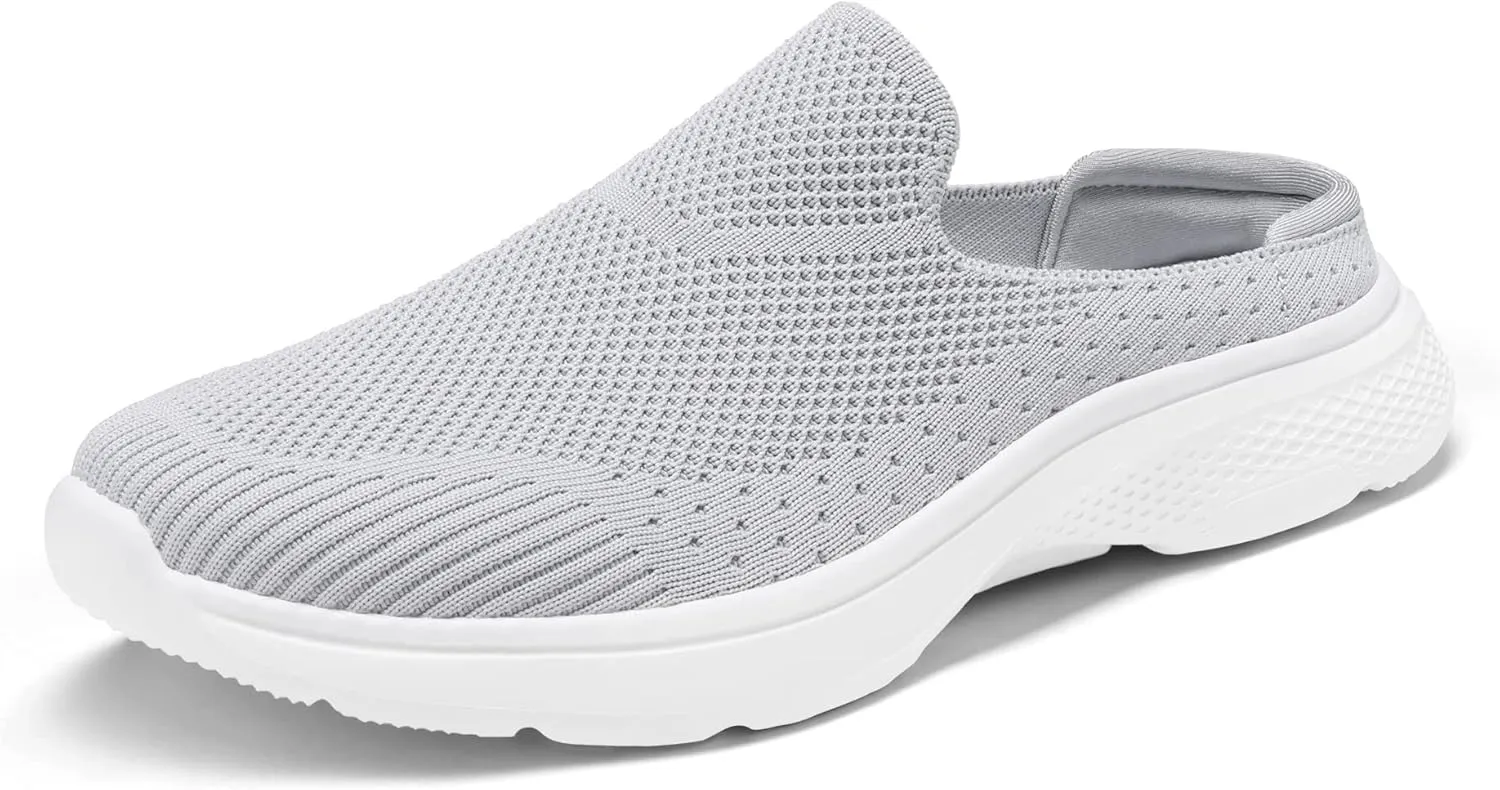 DREAM PAIRS Mules for Women Shoes Slip on Sneakers Knit Flats Lightweight Breathable Comfortable Walking Shoes