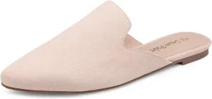 DREAM PAIRS Women's Flat Mules Pointed Toe Backless Loafer Shoes