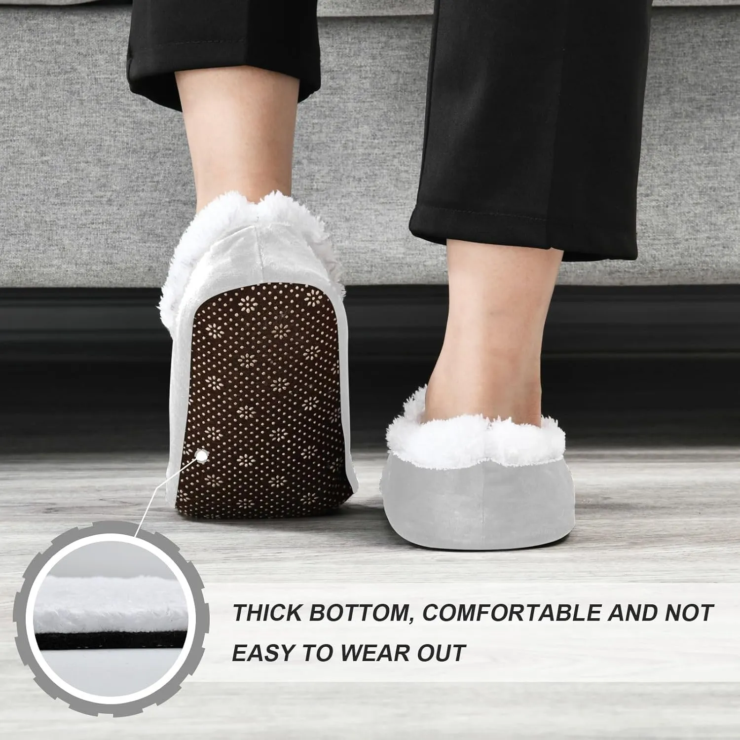 Dussdil Chihuahua Puppy Dog Home Winter Slippers Spa Travel House Slipper Soft Memory Foam Slipper Non Slip for Women Men Hotel Bedroom Shoes Slippers M