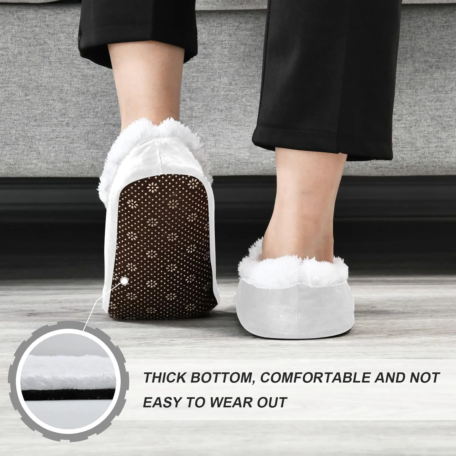 Dussdil Chihuahua Scarf Home Winter Slippers Spa Travel House Slipper Soft Memory Foam Slipper Non Slip for Women Men Hotel Bedroom Shoes Slippers M