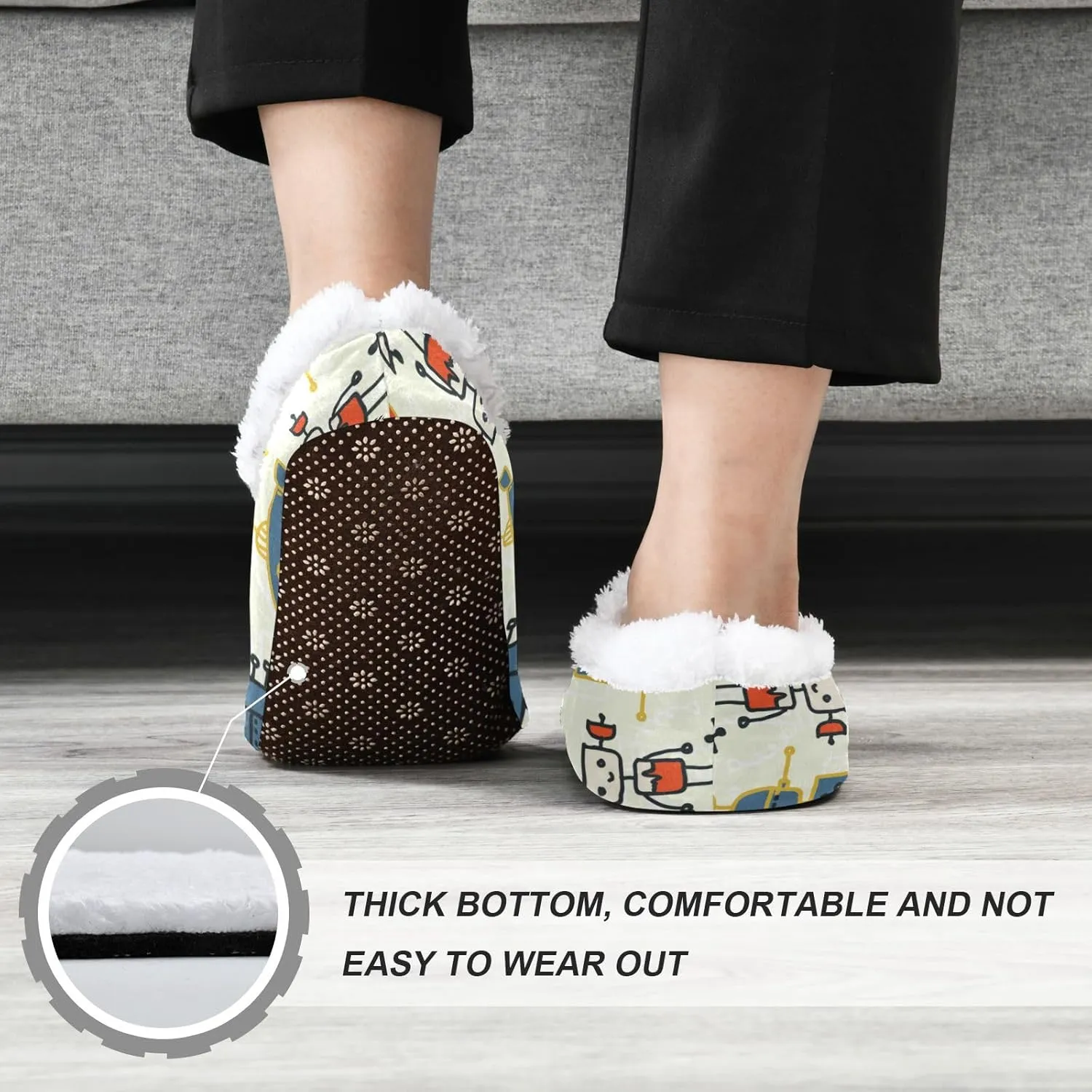 Dussdil Home Winter Slippers Spa Travel House Slipper Soft Memory Foam Slipper Non Slip for Hotel Bedroom Shoes Slippers