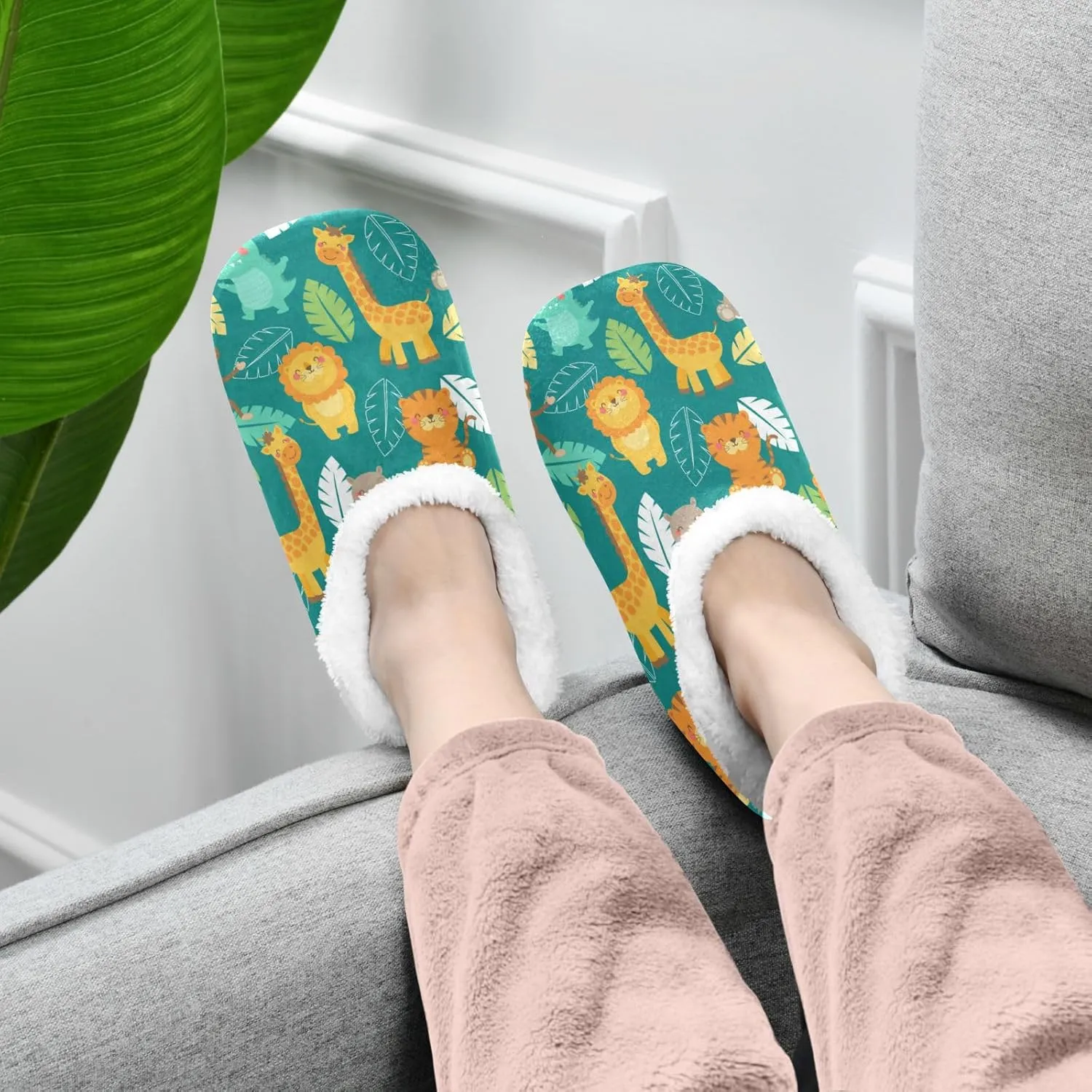 Dussdil Home Winter Slippers Spa Travel House Slipper Soft Memory Foam Slipper Non Slip for Hotel Bedroom Shoes Slippers