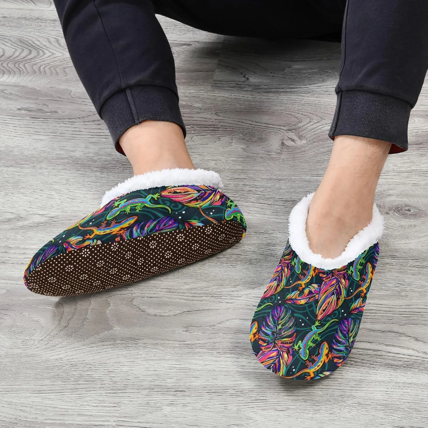 Dussdil Home Winter Slippers Spa Travel House Slipper Soft Memory Foam Slipper Non Slip for Hotel Bedroom Shoes Slippers