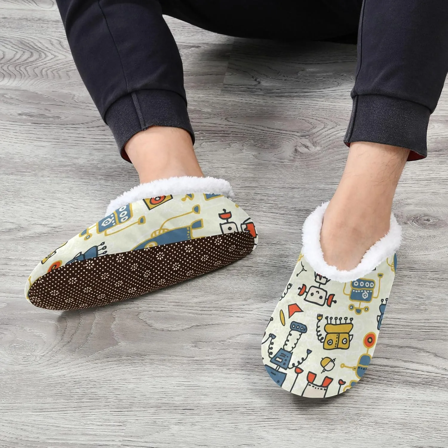 Dussdil Home Winter Slippers Spa Travel House Slipper Soft Memory Foam Slipper Non Slip for Hotel Bedroom Shoes Slippers