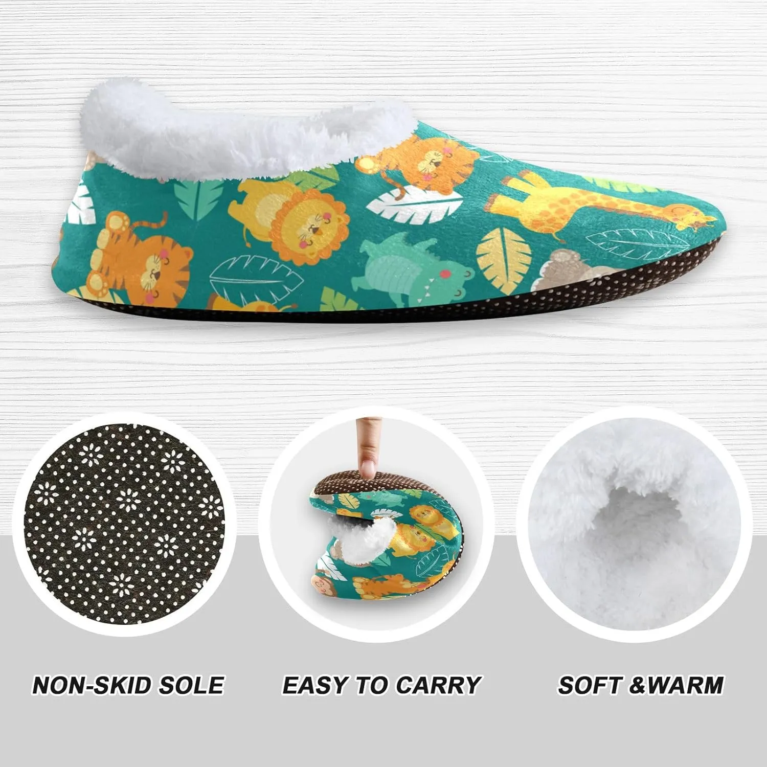 Dussdil Home Winter Slippers Spa Travel House Slipper Soft Memory Foam Slipper Non Slip for Hotel Bedroom Shoes Slippers