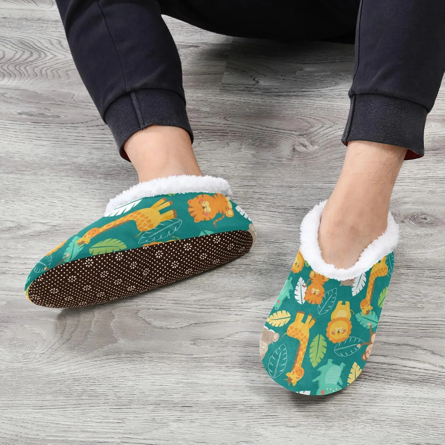 Dussdil Home Winter Slippers Spa Travel House Slipper Soft Memory Foam Slipper Non Slip for Hotel Bedroom Shoes Slippers
