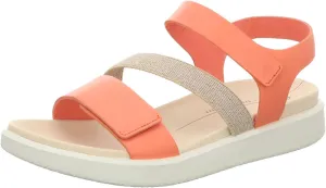 ECCO Women's Flowt 2 Band Sandal, Coral Nubuck, 10-10.5