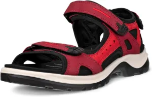 ECCO Women's Yucatan Sport Sandal, Brick/Chili RED Nubuck, 9-9.5