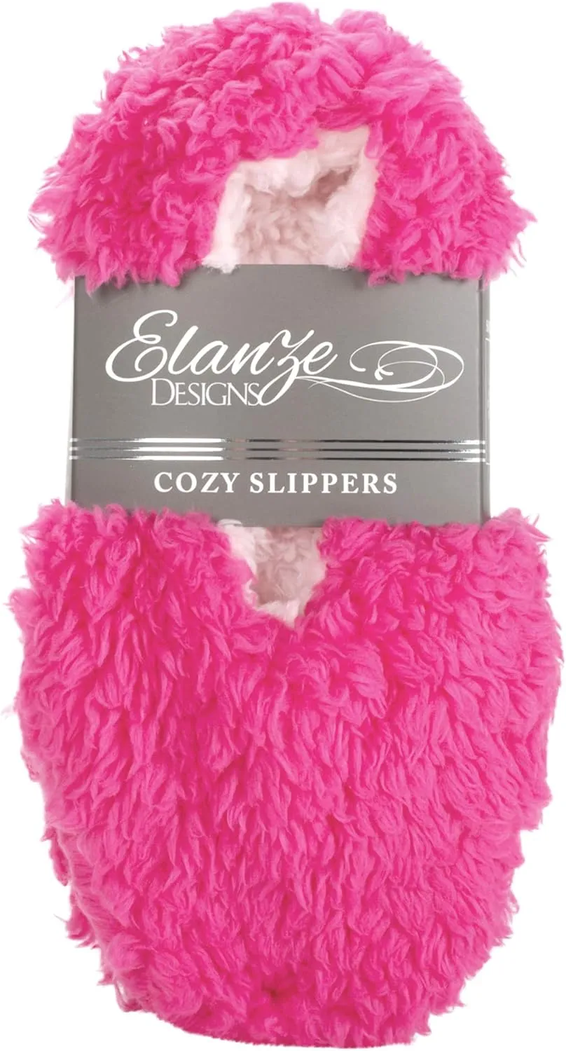 Elanze Designs Two Tone Womens Plush Lined Cozy Non Slip Indoor Soft Slippers