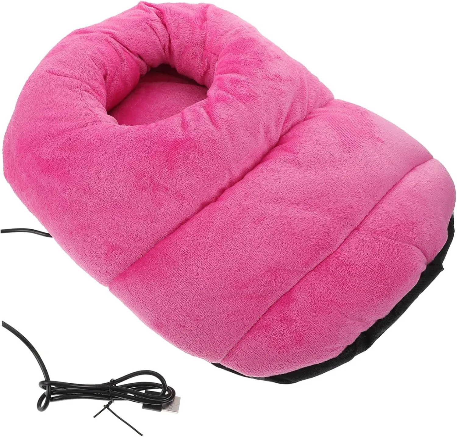 Electric Foot Heating Pad Foot Warmer Soft Warm Foot Warm Cushion Large Pocket for Hands Feet Safe for Cold Protection Easy Charging Random